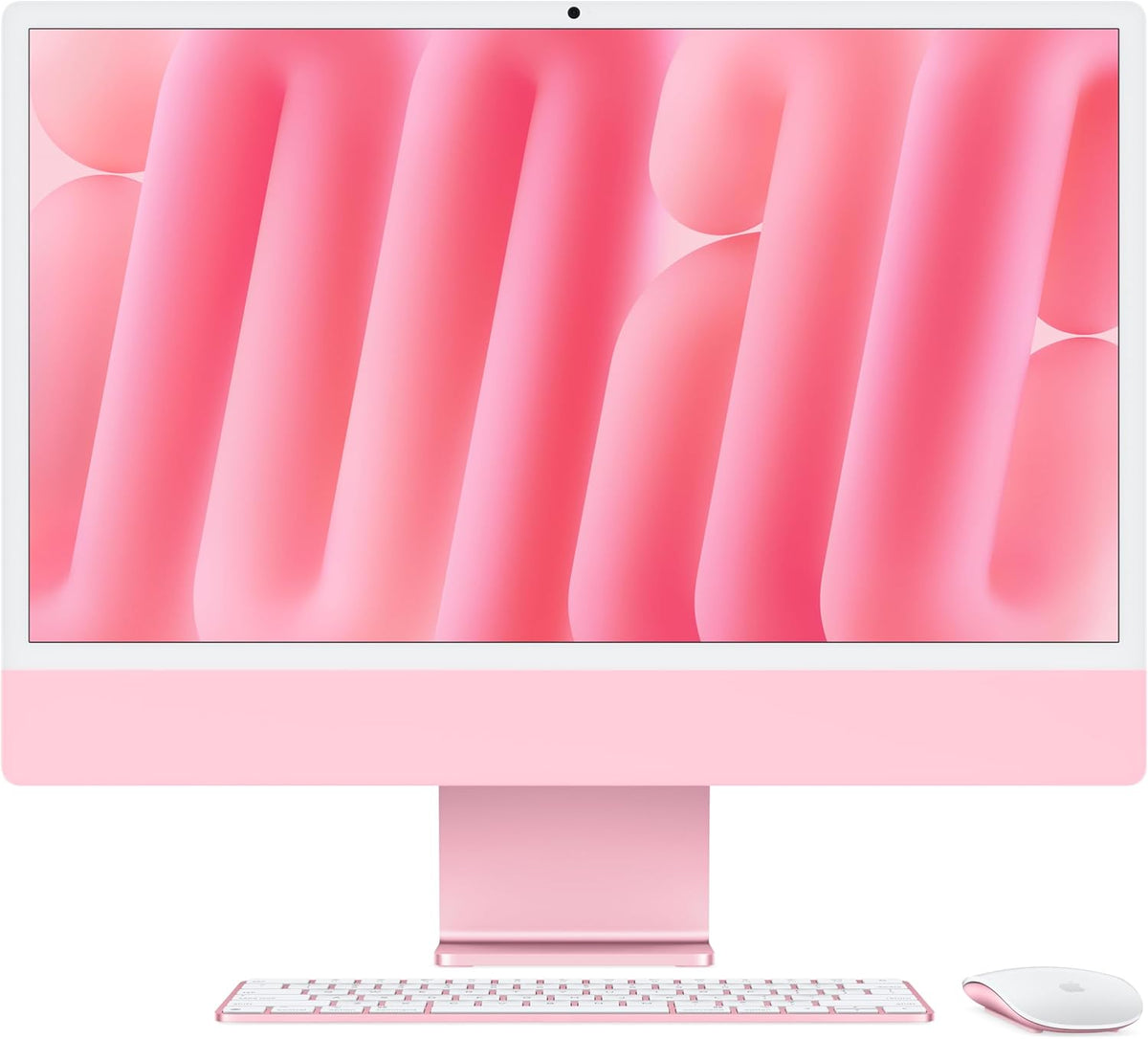 2024 iMac All-in-One Desktop Computer with M4 chip with 8-core CPU and 8-core GPU: Built for Apple Intelligence, 24-inch Retina Display, 16GB Unified Memory, 256GB SSD Storage; Pink