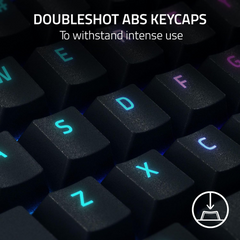 Razer BlackWidow V4 X Tactile & Clicky 6 Macro Keys Doubleshot ABS Keycaps Media Controls Sound Dampening & Stabilizers AR/EN Layout - Green Switch