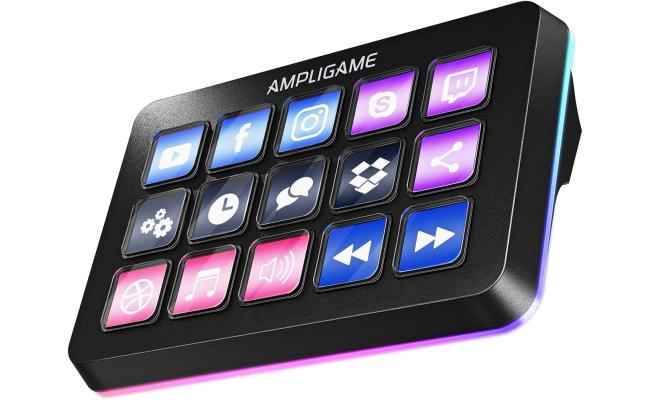 Fifine Ampligame D6 Control Pad With 15 Customized Keys And Software For Streaming, Gaming, Video Editing, Office Workflow