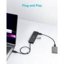 Anker USB‑C Data Hub – 4× USB‑A Ports, 5Gbps Superfast Transfer, Compact 37g Design, Cross‑Platform Compatibility - 18 Months Warranty