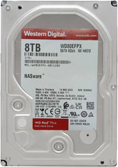 WD Red Plus Internal Hard Drive 8TB CMR 3.5 inch SATA 5640 RPM 256MB NAS WD80EFPX-AJP Eco Package