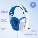 Logitech G335 Wired Gaming Headset – 40mm Drivers, Suspension Headband, Flip‑to‑Mute Mic, 240g Lightweight Build, 3.5mm Plug‑and‑Play, White