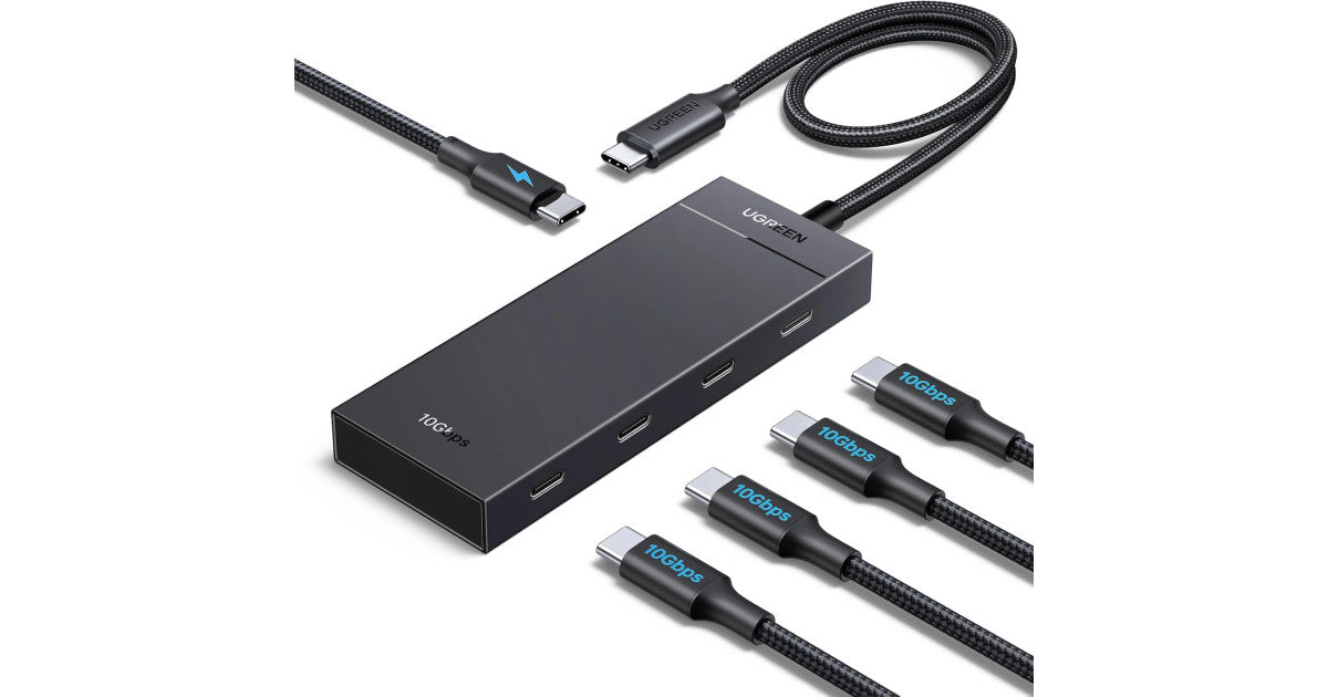 UGREEN USB C Hub 4 Ports, Multiple USB-C 3.2 Hub, 100W PD Port, Aluminum