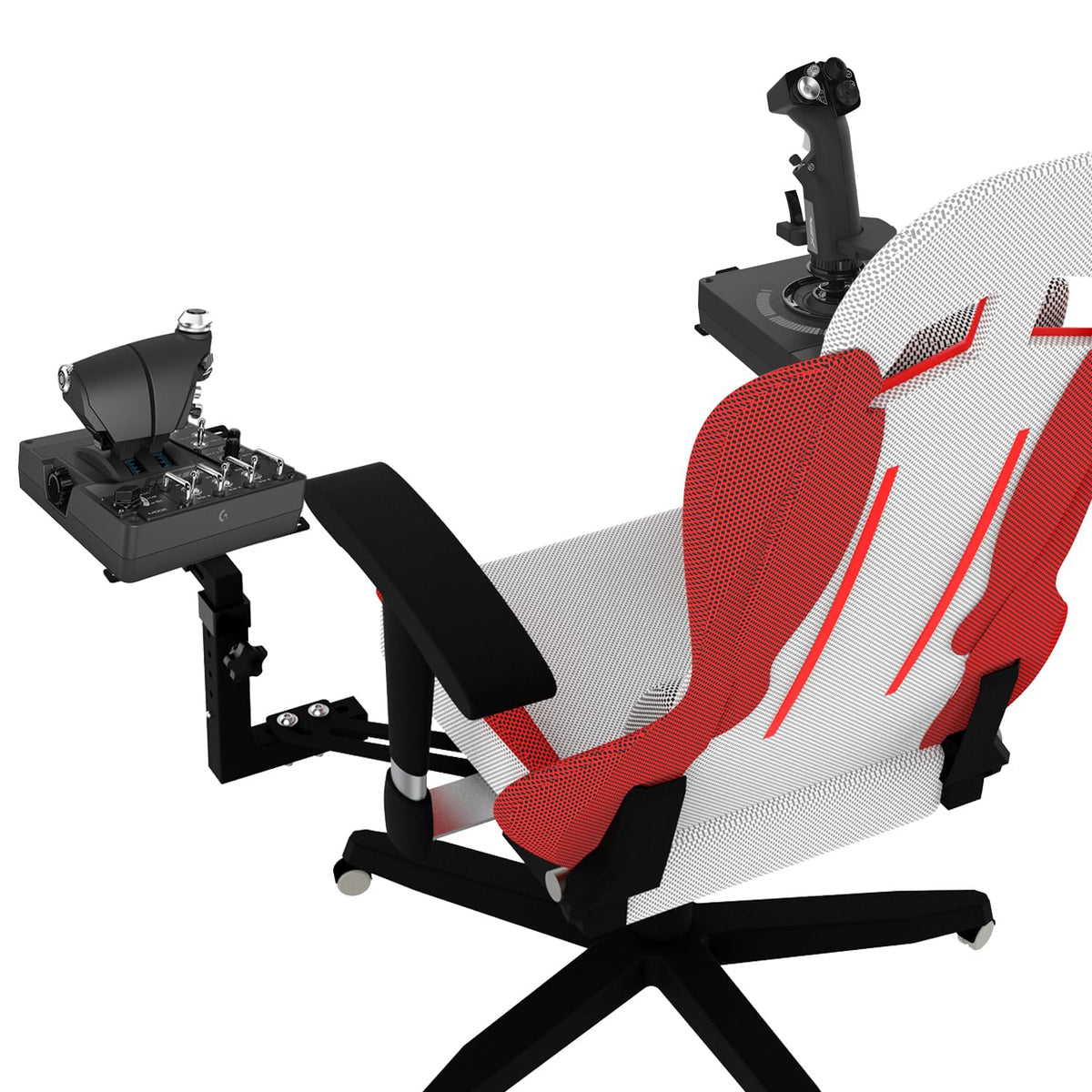 EG STARTS 2 Pack Chair Mount Hotas Mount Joystick Mount Compatible Logitech X52/X52 Pro/X56/X56 Rhino Hotas, Thrustmaster T. Flight Hotas/T.16000M FCS/TCA Officer Pack Airbus Edition, VKB Hotas Mount