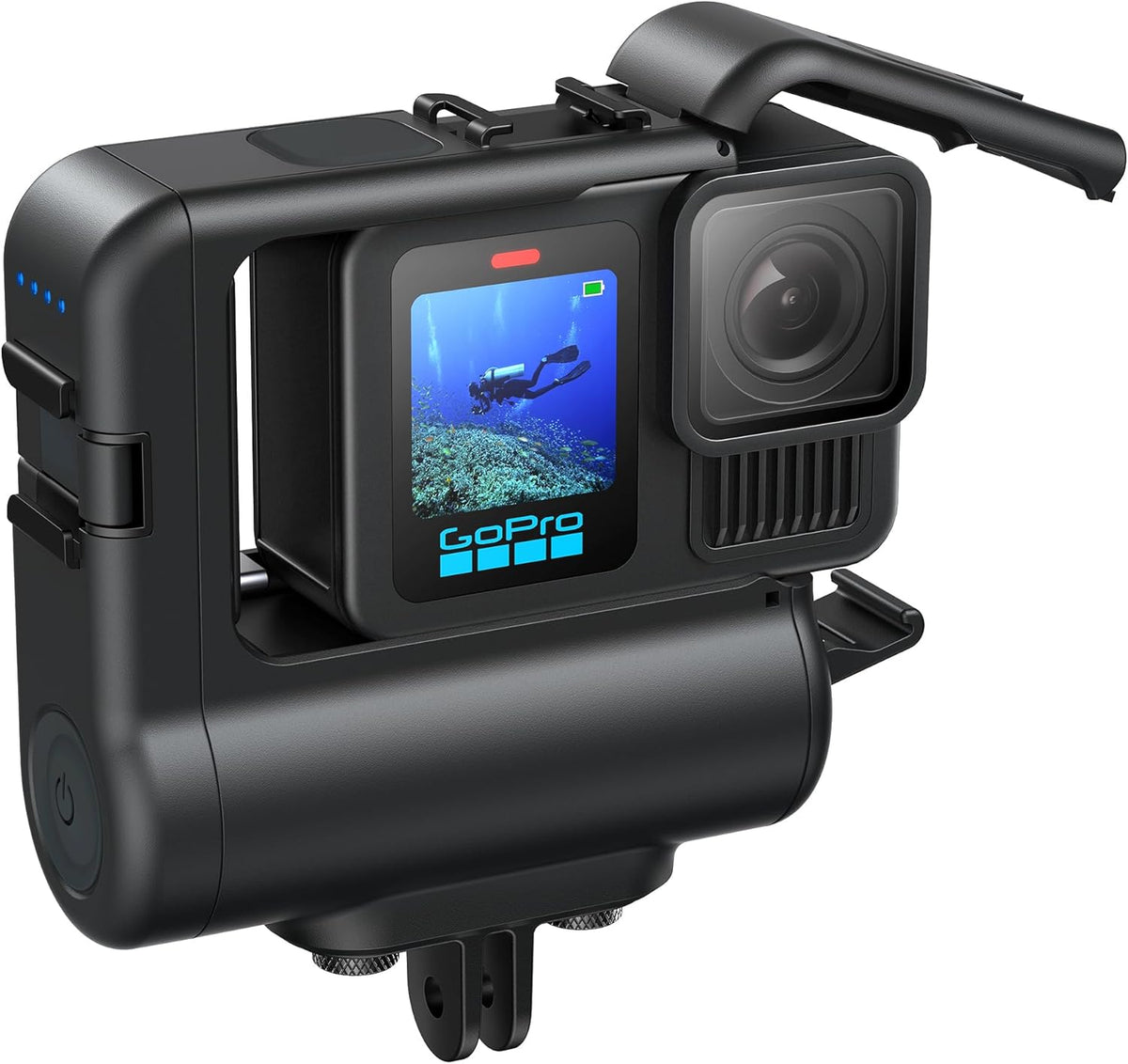 9 Hour Action Pack Extended Battery for GoPro Hero 13 12 11 10 9 Black, Waterproof 33ft Dustproof Rechargeable Power Bank (6 Hours 4K Recording) Pass Through Power, All Weather Backup Battery