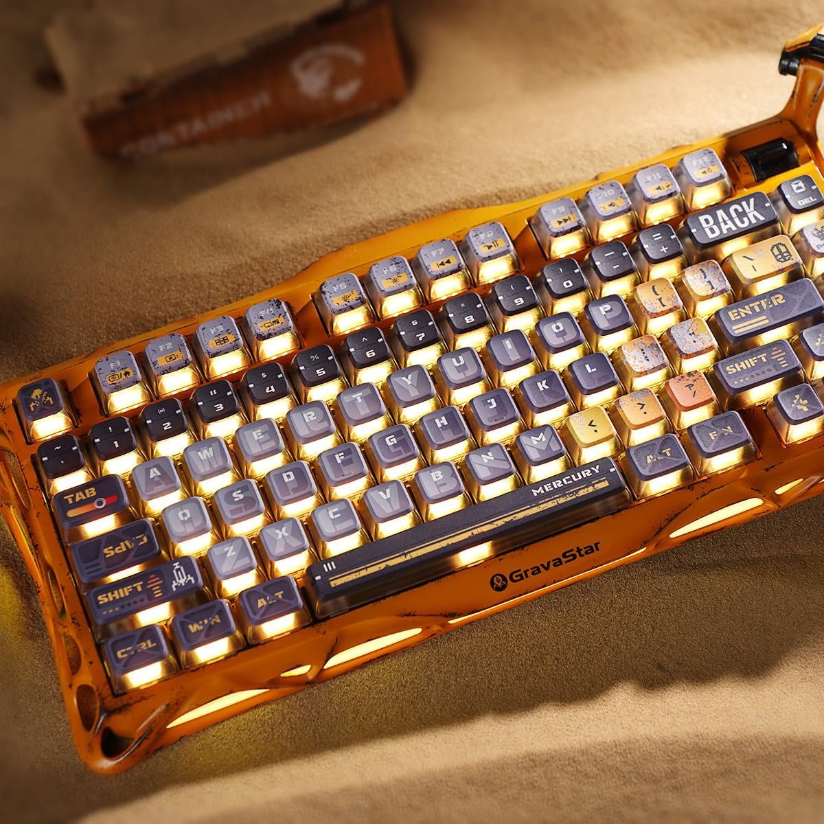 GravaStar Alloy 75 RGB wireless mechanical gaming keyboard for computer setup