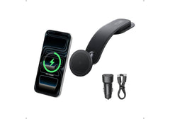 Anker Nano Magnetic Wireless Car Charger, 360° Adjustable Mount Car Charger with Detachable Pad, 15W Qi2 Certified with Alloy Bracket, Fast Charging for iPhone 17/16/15/14/13 Series (Adapter Included) - 18 Months Warranty