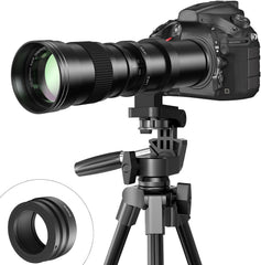 RF 420-800mm F8.3 Telephoto Zoom Lens(MF) + T-Mount for Canon EOS R6 Mark II/R5 Mark II/R5/R3/R7/R8/R10/RP/R6/R50/R1/R5 C/R50 V/R100/R/Ra - Manual Focus Mirrorless Cameras Lens(RF Mount)