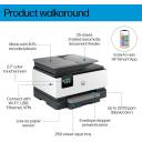HP OfficeJet Pro 9123 All-in-One Printer - Wireless, Automatic document feeder, Two-sided printing, Two-sided scanning, Scan to PDF/Email, Touchscreen