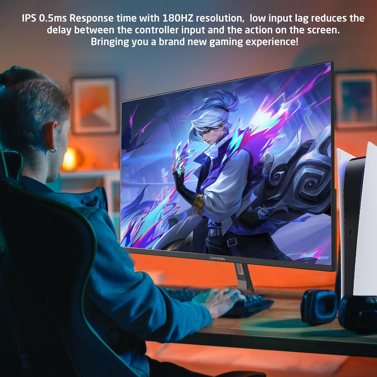 GAMEON GOPS27QHD180IPS HDMI to HDMI PC case for desktop computer builds and component installation