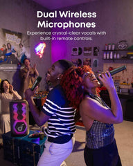 Anker soundcore Rave 3S , AI Party Speaker with 2 Wireless Microphones