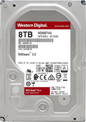 8TB WD Red Plus NAS Internal Hard Drive HDD - 5400 RPM, SATA 6 Gb/s, CMR, 256 MB Cache, 3.5" - WD80EFAX