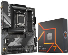 AMD Ryzen 7 7700X CPU Processor with GIGABYTE B650 Gaming X AX V2 Motherboard (AM5, ATX, DDR5, USB 3.2 Gen2x2 Type-C, Wi-Fi 6E), Soly by Micro Center