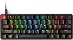 Glorious Custom Gaming Keyboard - GMMK 60% Percent Compact - USB C Wired Mechanical Keyboard - RGB Hot Swappable Switches & Keycaps - Black Metal Top Plate