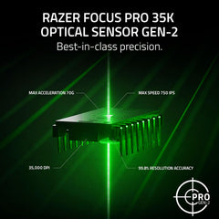 Razer Viper V3 Pro Wireless Esports Gaming Mouse: Symmetrical - 55g Lightweight - 8K Polling - 35K DPI Optical Sensor - Gen3 Optical Switches - 8 Programmable Controls - 95 Hr Battery - White