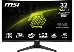 MSI MAG 321CQF E18 – 32" Curved WQHD 2K Gaming Monitor, 180Hz, 0.5ms Response, HDR Ready, FreeSync, HDMI 2.0b & DisplayPort 1.4a - 3 Year Warranty