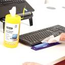 Fellowes 100 Screen and Keyboard Wipes Tub for Home and Office - Monitor/Laptop/iPad/Mobile Phone/Tablet Cleaning Wipes Singular Pack Multi