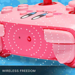 PowerA Wireless Controller for Nintendo Switch - Kirby Mouthful, Switch Lite/Switch-OLED Model, Nintendo Switch 2, AA Battery Powered (Battery Included), Bluetooth, Motion Controls, Officially Licensed