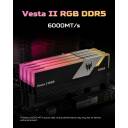 Acer Predator Vesta II DDR5 6000MHz 32GB (16GBx2) RGB RAM CL36 Intel XMP 3.0 AMD EXPO Compatible Computer Memory PC5-48000 Black - BL.9BWWR.652