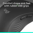 Logitech Left Handed Wireless Mouse Signature M650 L Full Size - 2 Year Battery, Silent Clicks, Customizable Buttons, Bluetooth, PC/Mac/Chromebook - Graphite, Large
