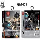 AKZ GM-D1 Wired Gaming Headset, 3.5mm plug, Nickel Plated, Ergonomic design and soft ear pads for extra comfort with High fidelity HD Microphone Compatible with PS4/Smartphone/PC (Black)