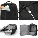 Backpack Large Capacity Expandable Backpack Multifunction USB Charging Business Bag For Laptop Up to 17.6" Luggage Bag - Black