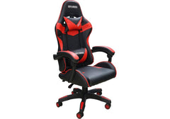 Dragon War GC-018 - Ergonomic Gaming Chair, PU Leather Finish, 145° Recline, Class‑4 Gas Lift, Neck & Lumbar Support, Black & Red