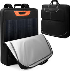 Solar Panel Storage Bag Compatible with Jackery SolarSaga 100W/200W Foldable Solar Panels, Padded Carrying Case for 2 Panels with Multi Pockets, Water-Resistant Travel Bag, Black