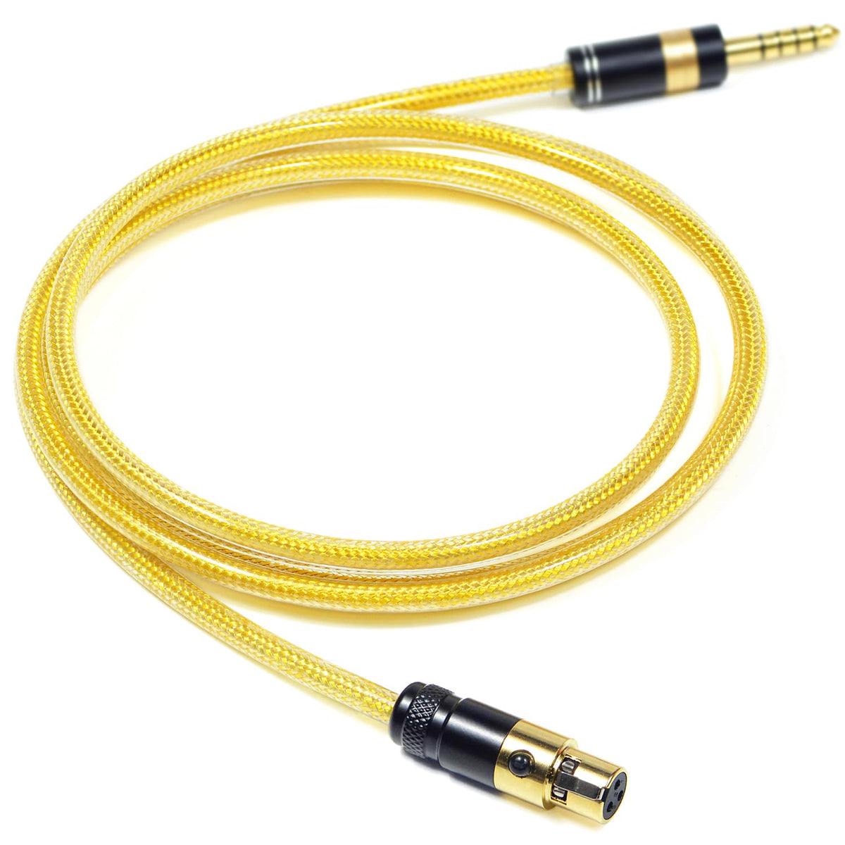3-Pin Mini XLR 6N OFC Silver-Plated+Metal Shielding Layer Headphone Upgrade Cable for Beyerdynamic DT990 Prox DT700 Prox DT900 Prox DT1990 PRO MKII AKG K702 K712 PRO K371 (4.4mm Plug)