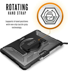 UAG Designed for Microsoft Surface Go 4 / Surface Go 3 / Surface Go 2 / Surface Go Case 10.5" Plasma w/Hand Strap & Shoulder Strap Feather-Light Rugged Military Drop Tested Cover Ice