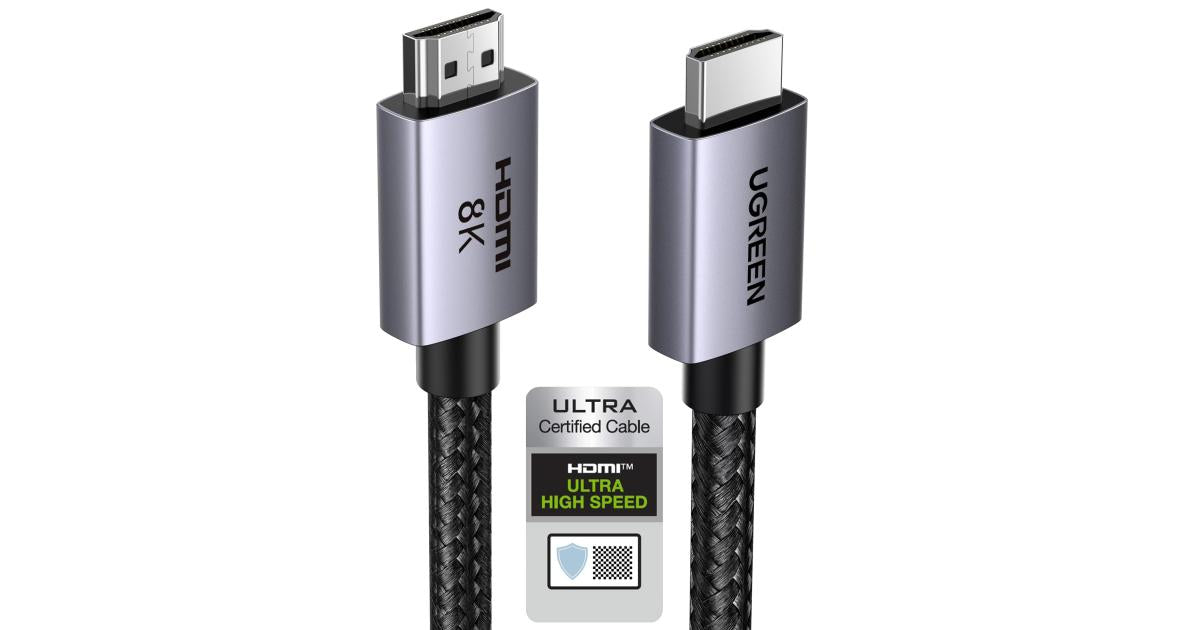 UGREEN 8K Mini HDMI To Hdmi Cable 2.1 2M, Ultra High Speed Braided HDMI Cord 10K 8K@60Hz 4K@240Hz, HDR10 HDCP 2.2&2.3