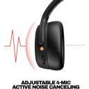 Skullcandy Crusher ANC 2 Wireless Over-Ear Bluetooth Headphones with Multi-Sensory Bass, Active Noise Cancelling, Up to 60 Hours Battery, Microphone for iPhone Android - Bone Orange Glow
