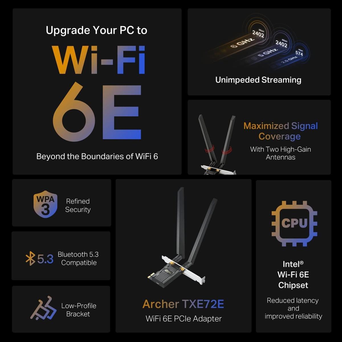 Tp Link Bluetooth Wi - Fi PCIe networking for network connectivity