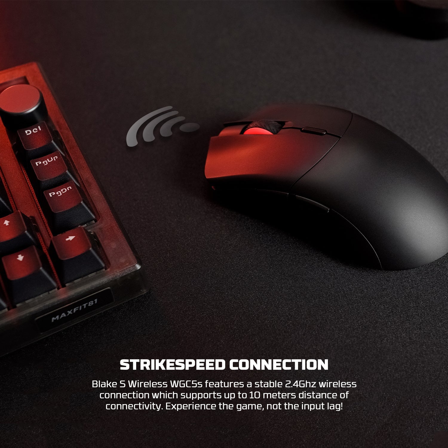 FANTECH WGC5S BLAKE S DUAL MODE WIRELESS GAMING MOUSE - BLACK with RGB with mice