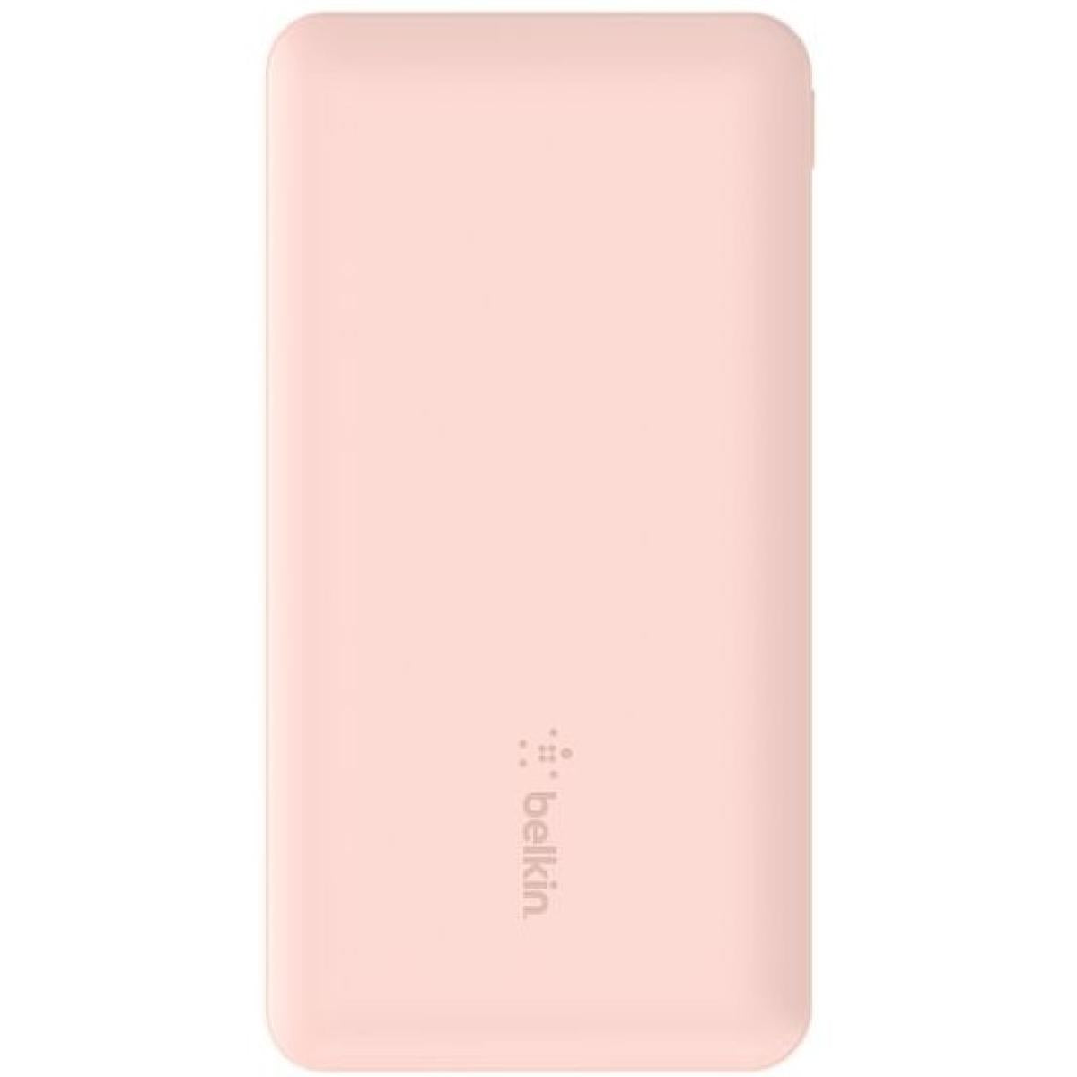 Belkin BoostCharge, USB C Power Bank 10000 mAh w/ 2xUSB-A Ports, 15W, iPhone 17, Air, Pro, Samsung Galaxy S25, iPad, Nintendo Switch 2, Google Pixel 10, etc. - Pink