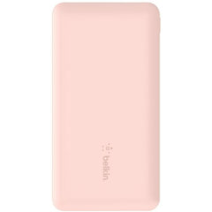 Belkin BoostCharge, USB C Power Bank 10000 mAh w/ 2xUSB-A Ports, 15W, iPhone 17, Air, Pro, Samsung Galaxy S25, iPad, Nintendo Switch 2, Google Pixel 10, etc. - Pink