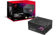 Asus Rog Strix 750w Gold Aluminum Axial Tech Fan Pcie Gen 5.0 Fully Modular Power Supply Aura Edition