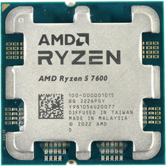 Amd Ryzen 5 7600 6 Core 3.8ghz (5.1 Ghz Max Boost) 32mb Cache Am5 Desktop Processor , Tray