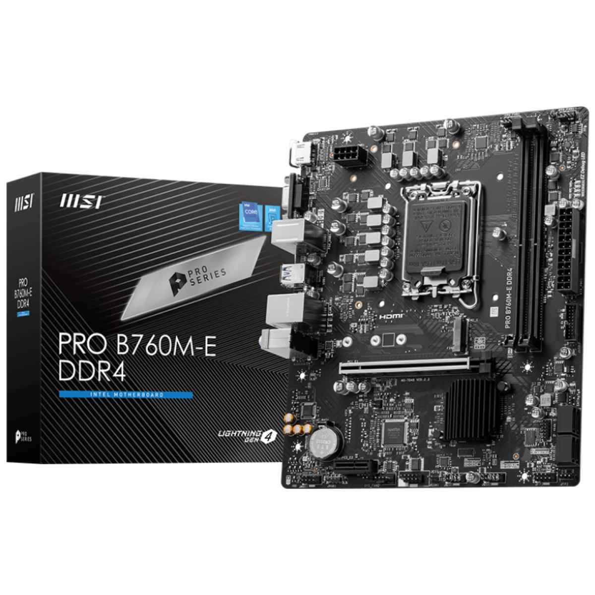 Msi Pro B760m E Ddr4 Intel 13th Gen Motherboard Pcie 4.0 Ddr4 1xm.2 Gen4 X4 Pcie 4.0 Mainboard