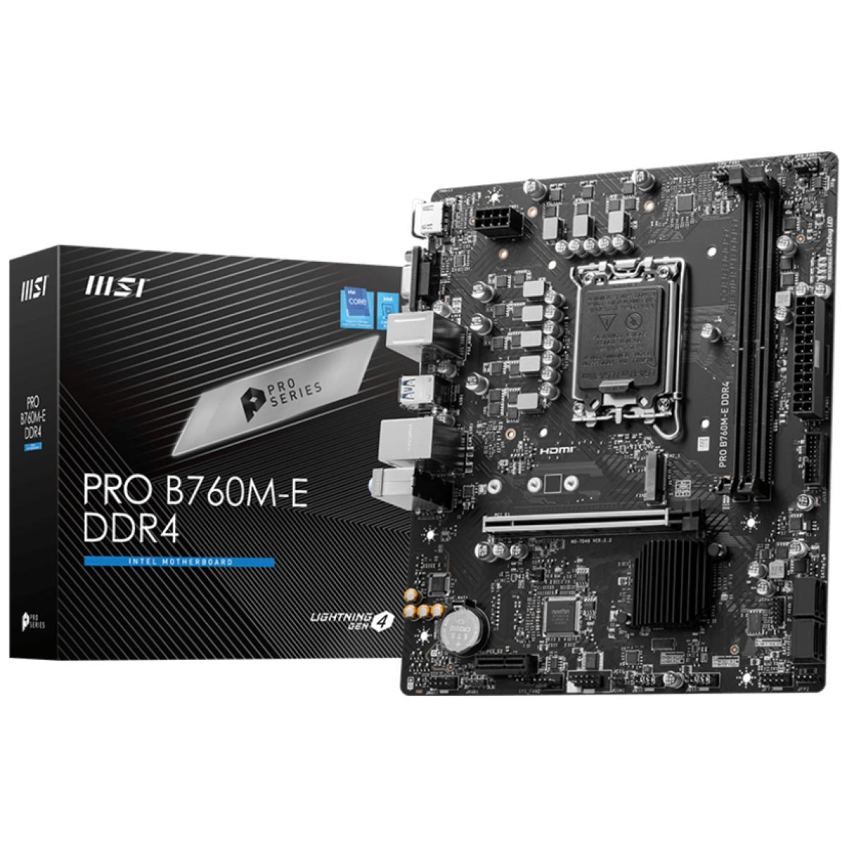 Msi Pro B760m E Ddr4 Intel 13th Gen Motherboard Pcie 4.0 Ddr4 1xm.2 Gen4 X4 Pcie 4.0 Mainboard