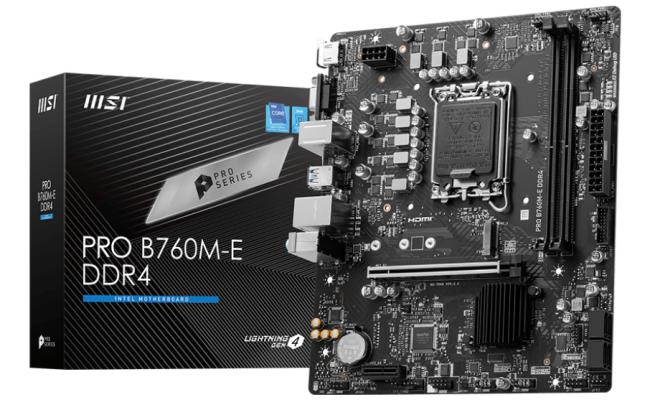 MSI PCIe motherboard for desktop computer builds