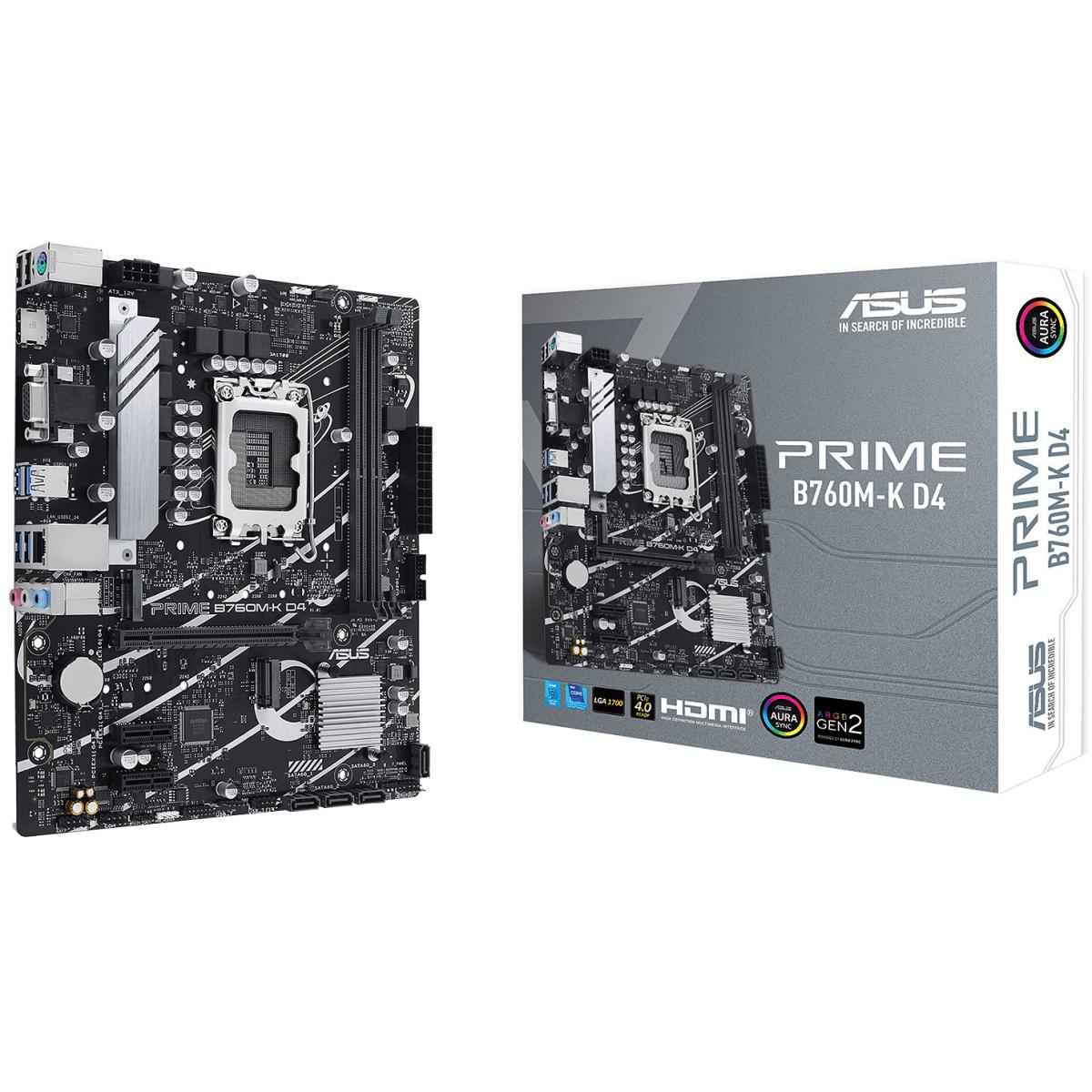 Asus Prime B760m K D4 Intel 13th Gen Motherboard Pcie 4.0 Ddr4 2xm.2 Pcie 4.0 Mainboard