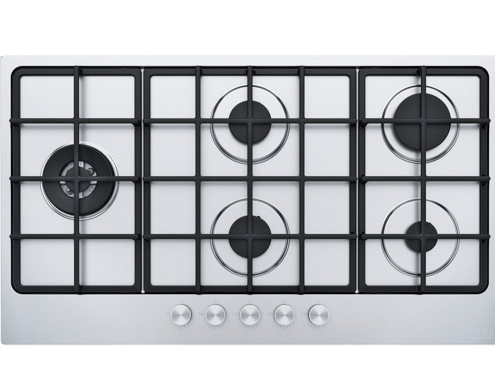 Franke Built in Gas Hob, 90*90Cm, 5Burners, 1000Watts, Stainless Steel - FHSM 905 4G DCL XS C