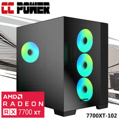 Cc Power 7700xt 102 Gaming Pc New 12gen Intel Core I7 K Series 12 Cores W/ W/ Amd Radeon Rx 7700 Xt 12gb & Advanced Air Cooler