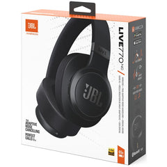 Jbl Live 770nc Wireless Over Ear Headphones With True Adaptive Noise Cancelling With Smart Ambient, Up To 65 Hours Of Battery Life, Comfort Fit Fabric Headband & Carrying Pouch (black) - CompuMe
