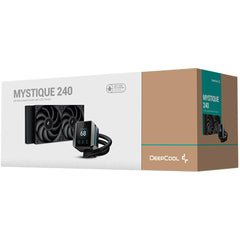 DeepCool MYSTIQUE 240 LCD Liquid Cooler 360mm 5th Gen Pump 3400RPM 2.8" 640x480 TFT LCD Screen 2150 RPM Fan Speed 72.45 CFM Fan Airflow