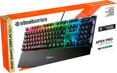 Steelseries Apex Pro Rgb Fastest Mechanical Gaming Keyboard With Oled Smart Display, Omnipoint Adjustable Switches
