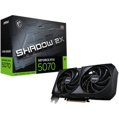 MSI GeForce RTX 5070 12G SHADOW 2X OC 12GB GDDR7 192-Bit Memory, 2542 MHz Boost Clock, 6144 CUDA Cores, 28 Gbps Memory Speed, PCI Express Gen 5