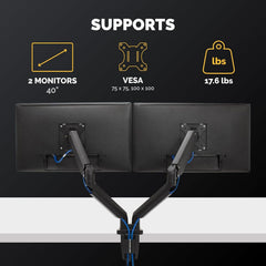 Fellowes Platinum Series Dual Monitor ARM Black