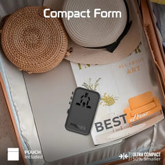 Promate TripMate-GaN70R, Multi-Port Travel Adapter